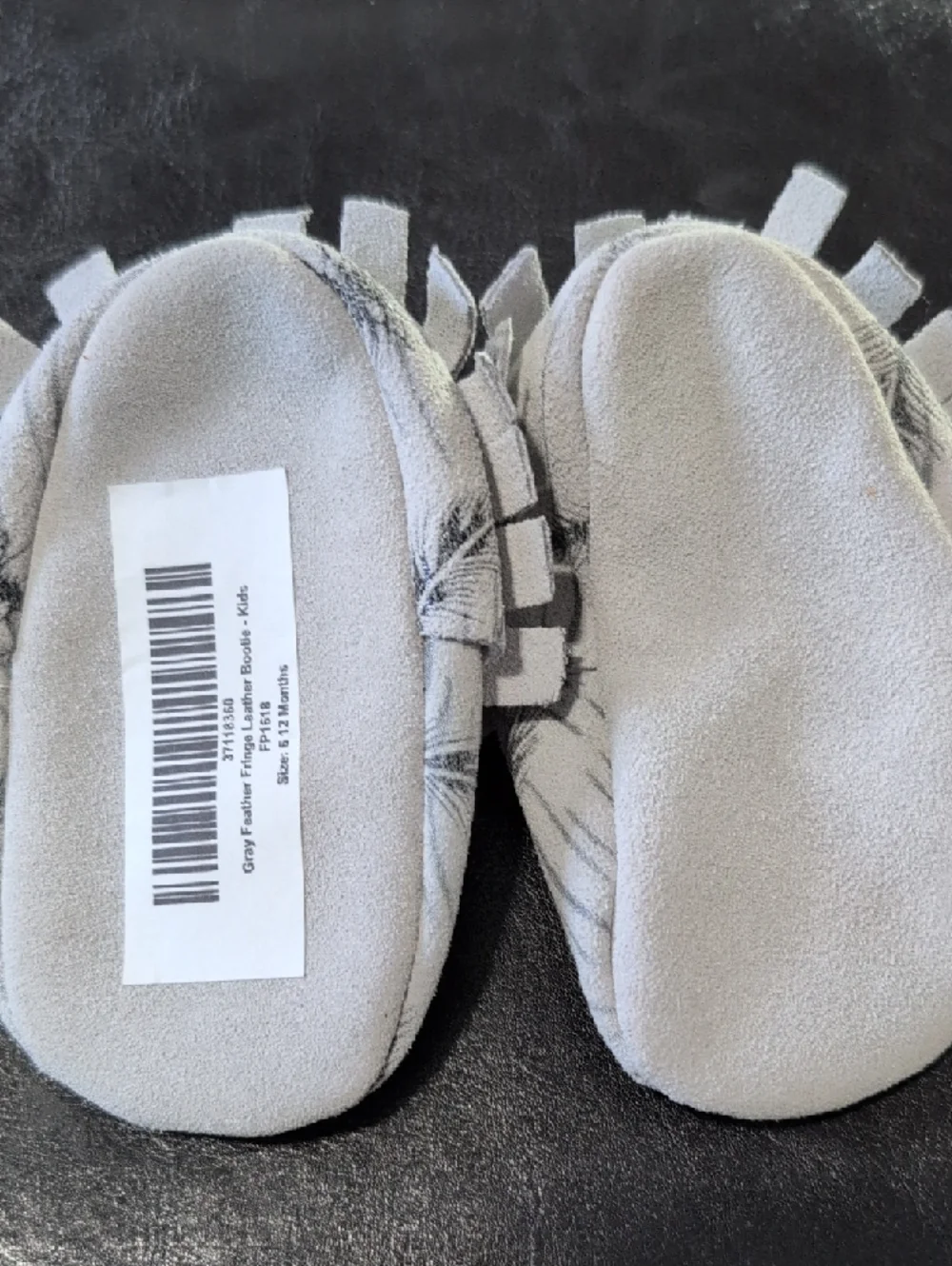 Target Gray Floral-Print Baby Moccasins